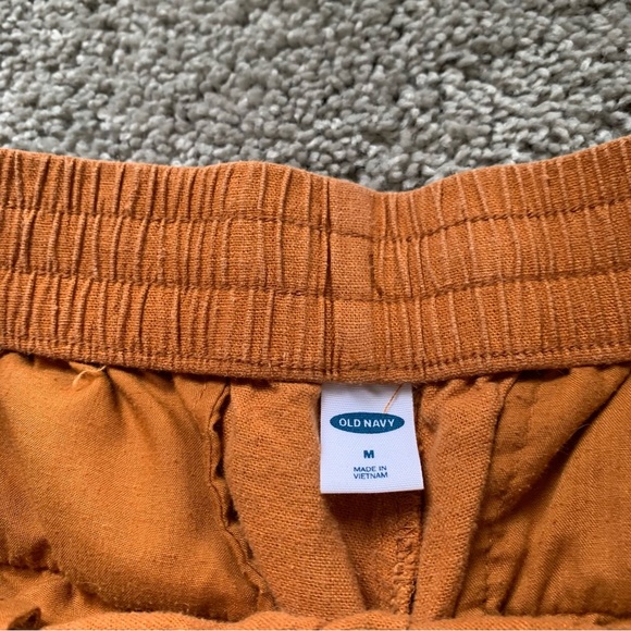 Old Navy Linen Blend Straight Leg Cropped Pants Size Medium - Picture 5 of 8